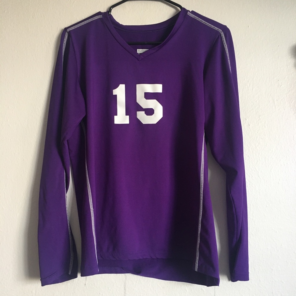 Stretchy long sleeve volleyball jersey